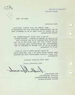 Letter from Franklin Roosevelt to Leverett Saltonstall, 25 June 1941 