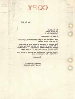 Letter from Leverett Saltonstall to Harry Truman, 24 May 1950 