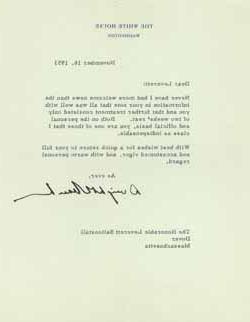 Letter from Dwight Eisenhower to Leverett Saltonstall, 16 November 1953 