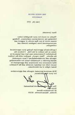 Letter from Gerald Ford to Leverett Saltonstall, 24 June 1975 