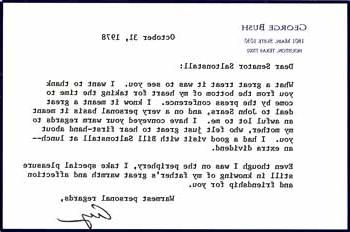 乔治·H的信.W. 布什致莱弗里特·索尔顿斯托尔，1978年10月31日 