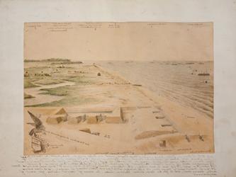 View of Morris Island from Fort Wagner Watercolor